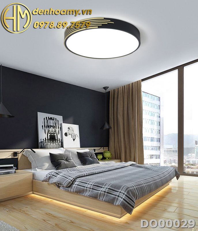 Đèn ốp trần trang trí phòng ngủ phong cách đơn giản hiện đại DO00029