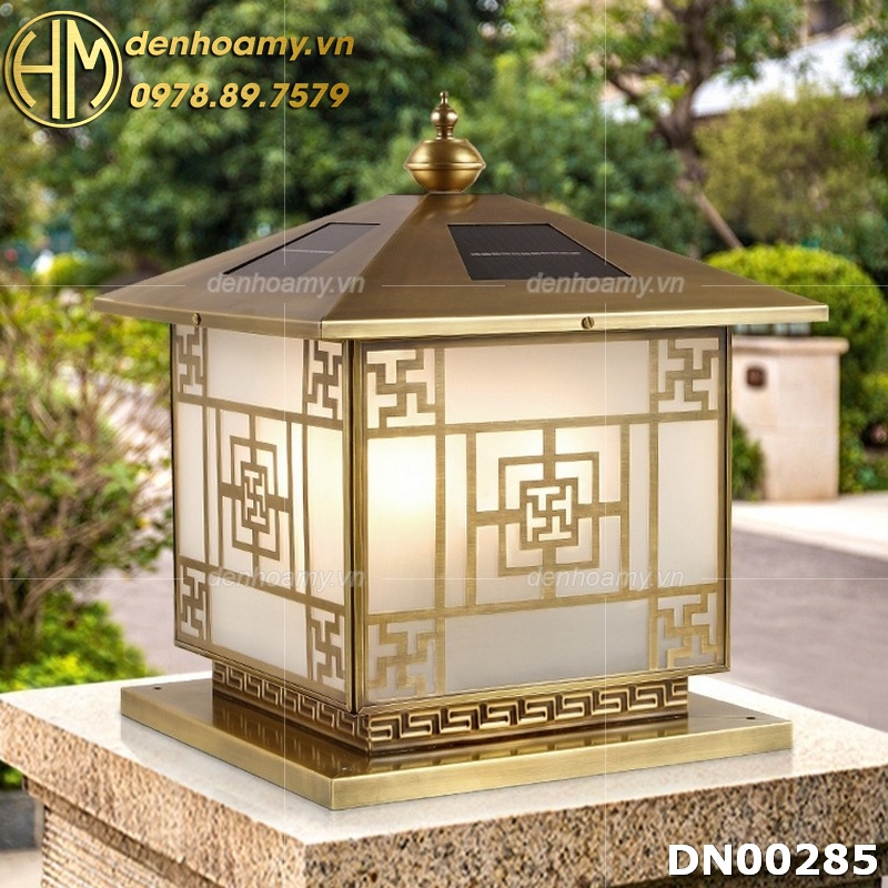 Đèn trang trí trụ cổng bằng đồng phong cách Trung Hoa DN00285