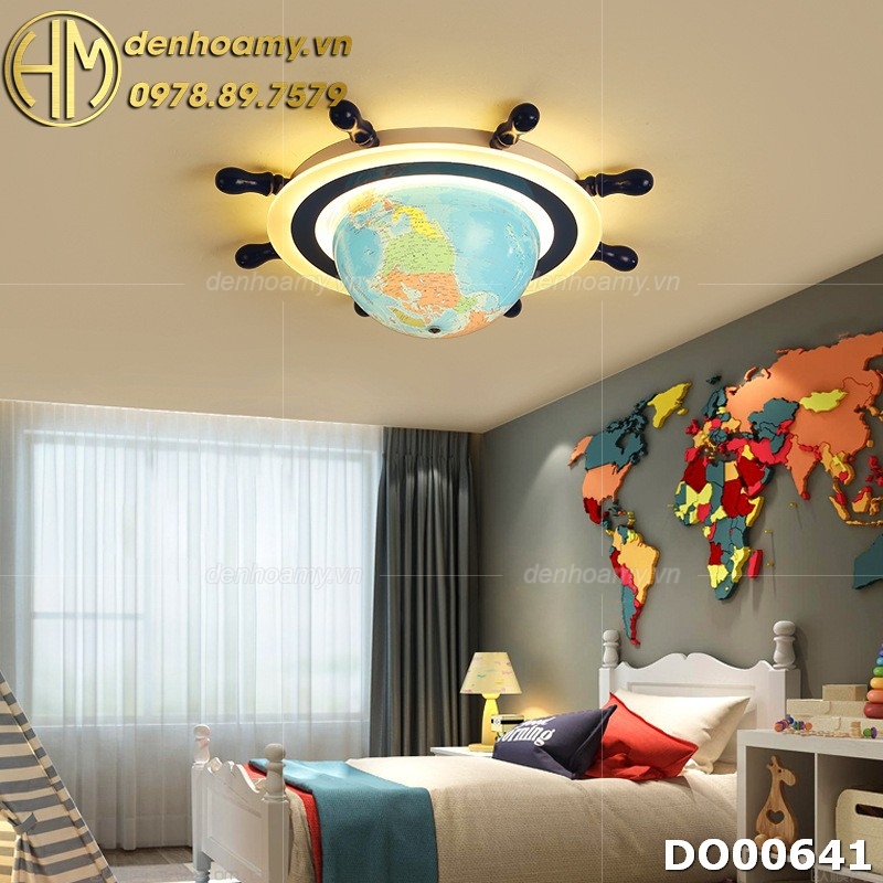 Đèn trần trang trí phòng ngủ trẻ em hình quả địa cầu DO00641