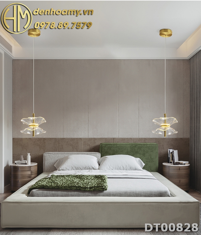 Đèn thả pha lê trang trí phòng ngủ phong cách hiện đại DT00828