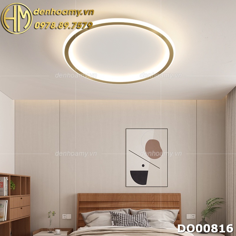 Đèn ốp trần bằng đồng trang trí phòng ngủ phong cách hiện đại DO00816