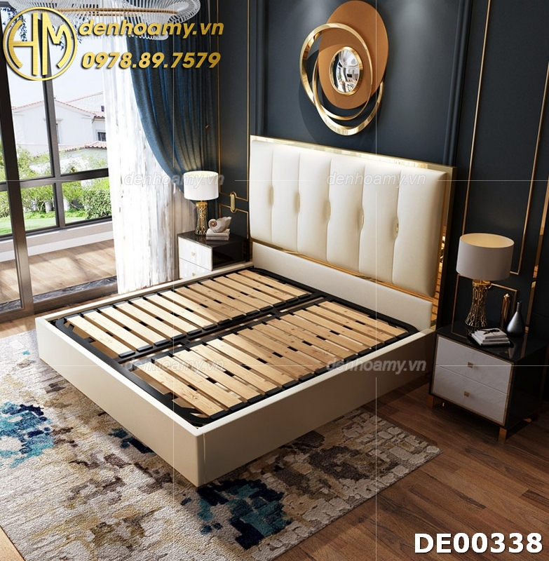 Giường ngủ cao cấp phong cách Châu âu hiện đại sang trọng DE00338