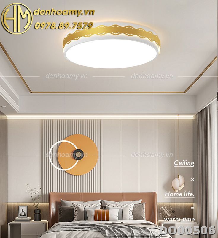 Đèn ốp trần trang trí phòng ngủ phong cách đơn giản hiện đại DO00506